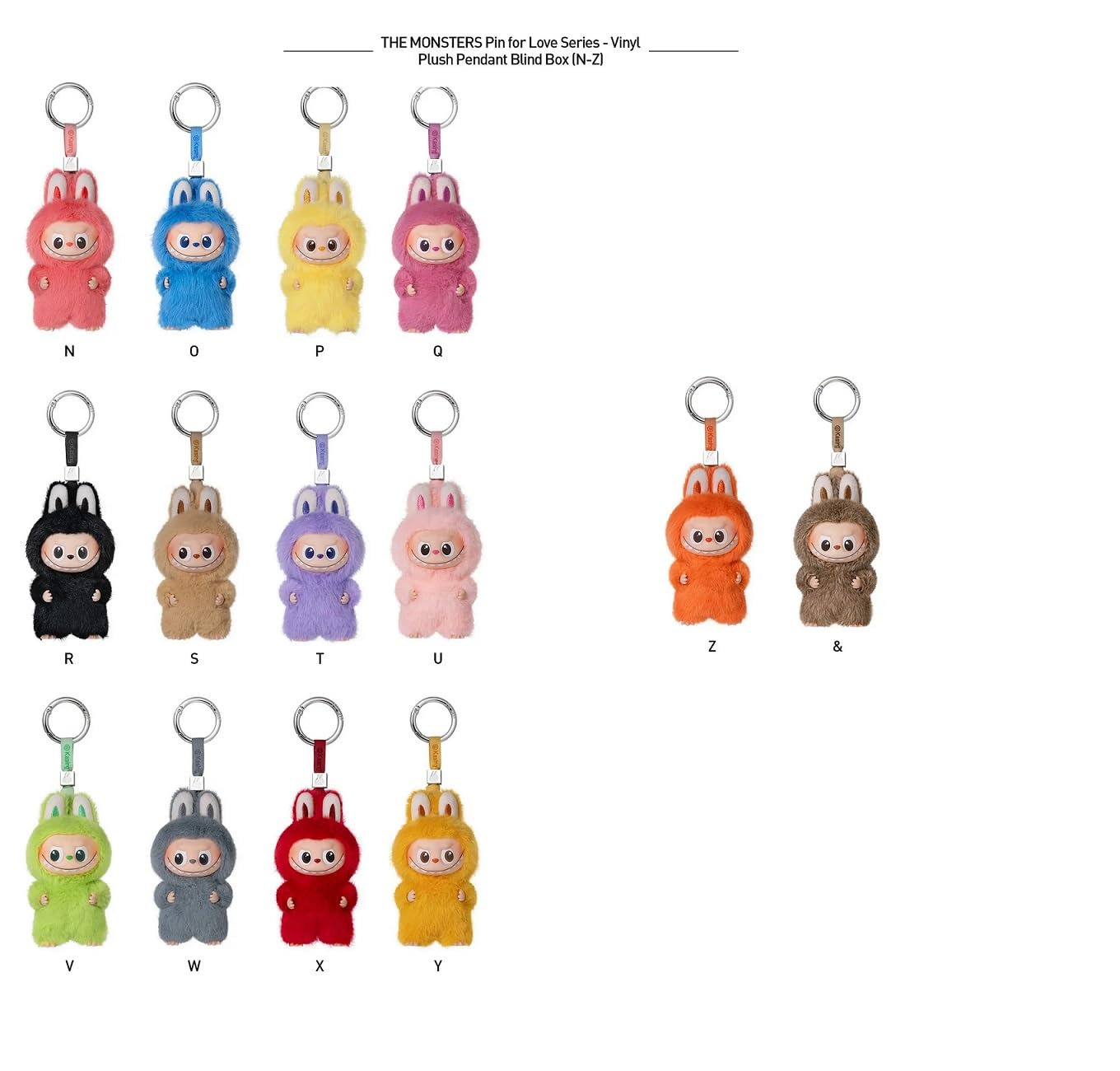 popmart PIN FOR LOVE ペンダントチャーム アソート 2箱 THE MONSTERS Pin for Love Series-Vinyl Plush Pendant Blind Box